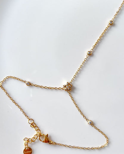 Sparkle Zircon Handchain - 18K PVD Plated Stainless Steel