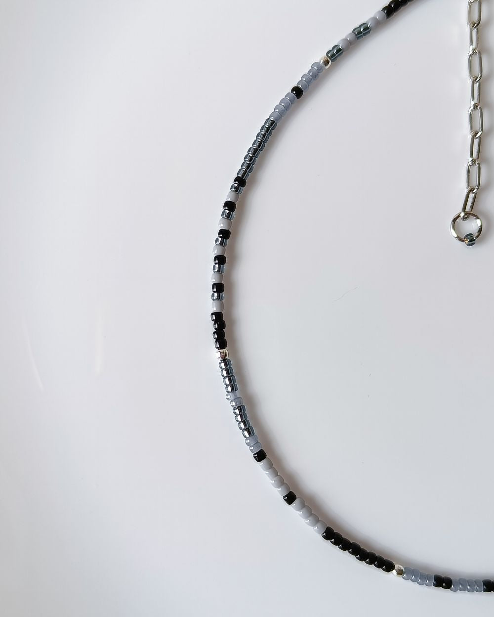 Dainty Bracelet/Necklace - Black and Grey