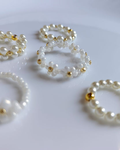 Beaded Rings - Off-white