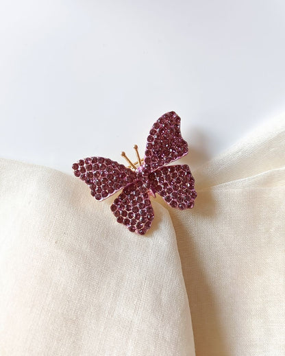 Puple Butterfly Brooch Pin