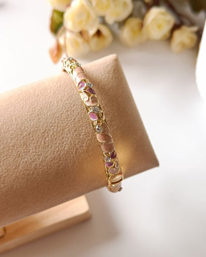 Enamel Bangle with Rhinestone